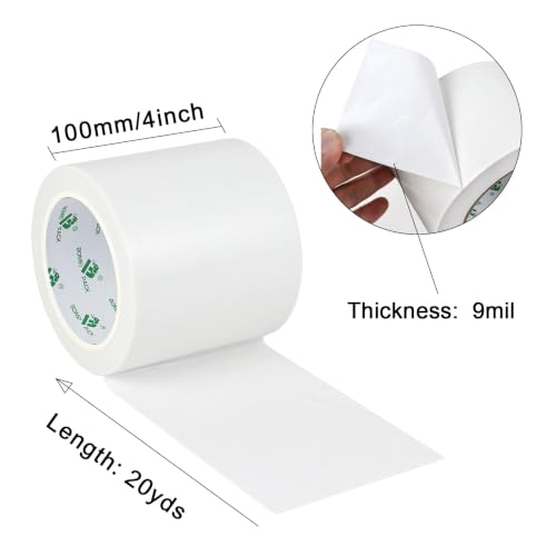 Image of BOMEI PACK 1Pack 4inch Duct Tape Heavy Duty Waterproof White 9Mil 20Yds