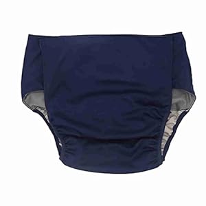 WXZQMZ Unisex incontinentie onderbroek, 2Pack volwassen incontinentie slips, wasbaar geruisloos herbruikbaar, voor oude man incontinentie tiener speciale behoeften blauw 73-113cm