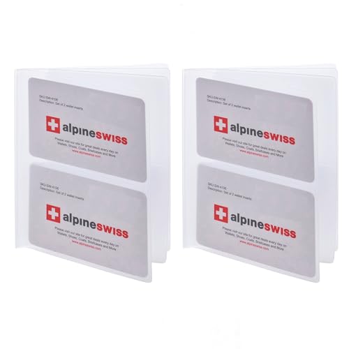 Alpine Swiss Set of 2 Hipster Wallet Plastic Inserts 6 Page Picture Card Holders