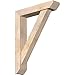Ekena Millwork BKT0604X26X34TRA06SDF Traditional Slat Smooth Bracket w/Offset Brace, Douglas Fir