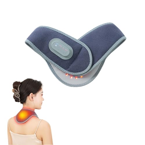 Ceinture de thérapie par lumière rouge cou : soulagement cervical par 24 LED chauffantes