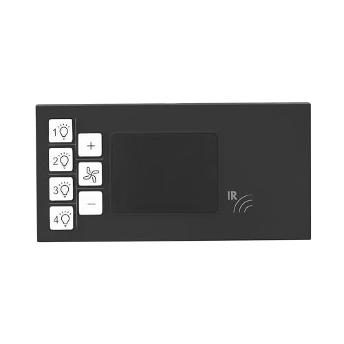 Image of Legrand Allzy Remote Control Unit | 4 Module, RC Control, PMMA Mechanism, Polycarbonate, IP20 Rated, Control Fan and Light | Suitable For Office, Hotel, Residence | 681254 (Pack of 1, Matt Black)