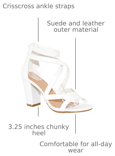 Image of Women's Chunky Heel Ankle Strap Sandals