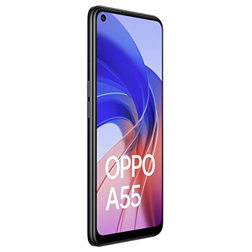 Image of (Refurbished) OPPO A55 (Starry Black, 4GB RAM, 64GB Storage) | Flat Rs. 2750 Citibank and Axis Discount | Get Complimentary 3 Months Prime Membership