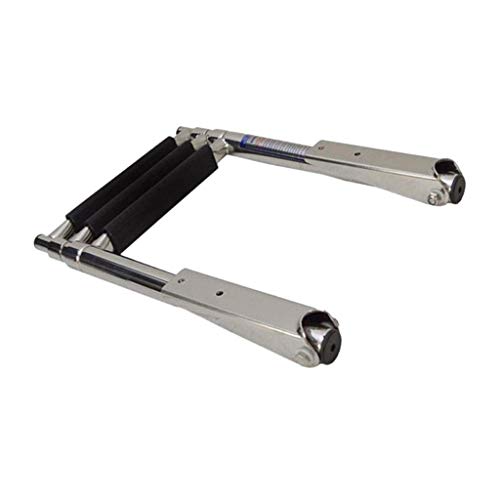 Escalera telescópica con 2 peldaños de acero inoxidable miniatura 4