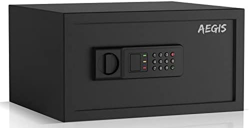 AEGIS 1.2 Cubic Feet Cabinet Safe Box with Digital Password & Keys Electronic Security RV Safe Box Money Lock Box for Home Hotel Office Business Jewelry Gun Cash