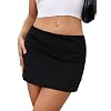 Danysu Stretchy Mini Skorts Low Waist Skirt with Shorts Side Slit 2025 Sports Daily Going Out Outfits