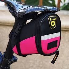 Saving Basket Bicycle Bike Tail Rear Seat Bag Cycling Saddle Pouch Outdoor Sports Package (Pink)