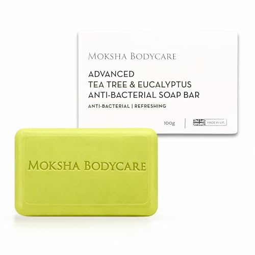 Tea Tree and Eucalyptus Soap Bar - [Made In U.K] Anti Acne Body Wash for Men Women Sensitive Skin Tea Tree Antifungal Soap Mens Face and Body Soap Bar for Acne Spots Blackheads- 100g