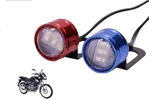 Red and Blue colour 6 Led Strobe Light for Bike | Warning Emergency Police Light | Motorcycle Strobe Light | Compatible with Bajaj Pulsar 150