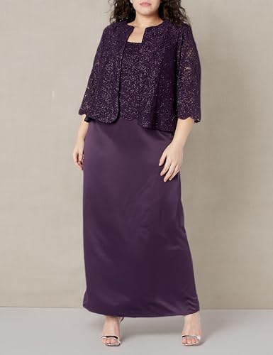 Image of Alex Evenings Womens Two Piece Mother of The Bride Dress with Lace Jacket