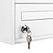 Barska CB13118 Key Lock Multi-Purpose Desktop Envelopes Cash Documents Suggestions Drop Box Organizer White 15.75
