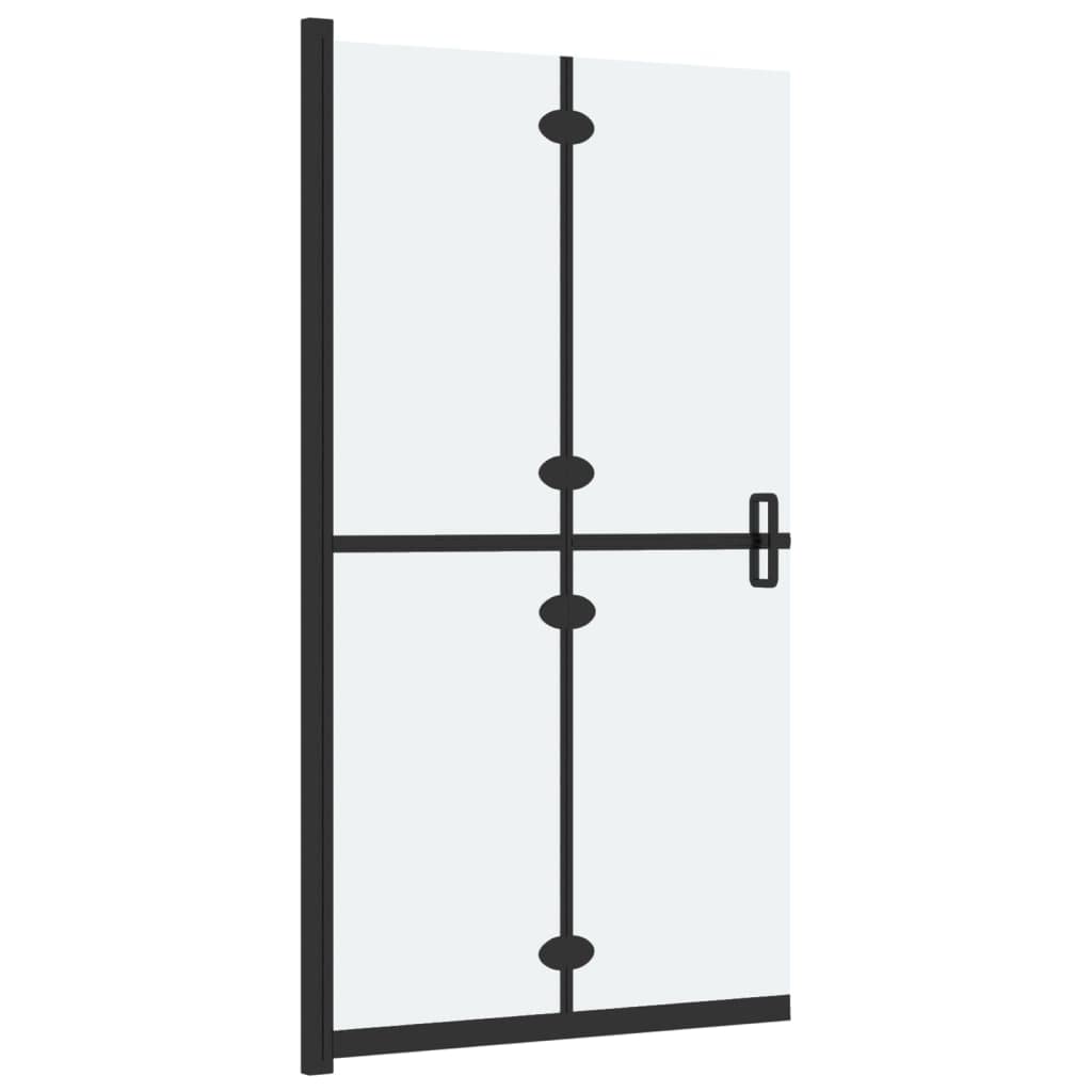 vidaXL Mampara de Ducha Plegable Puerta Cabina Cuarto de Baño Pared Cerramiento Cubículo Partición Seguridad Vidrio ESG Esmerilado 100x190 cm