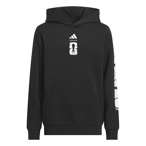 adidas Boys World Cup 26 Official Match Ball Graphic Hoodie, Black, Medium
