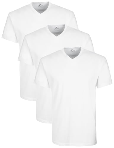 Lower East Basic T-Shirts mit V-Ausschnitt für Herren 3er I 5er I 10er Pack aus 100% Baumwolle in vielen Farben