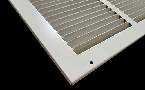 Fits 6x6 Duct Opening | Steel Return Air Grille by Handua | Vent Cover Grill for Sidewall and Ceiling | White | HVAC Cold Air Intake Grille | Outer Dimensions: 7.75"W X 7.75"