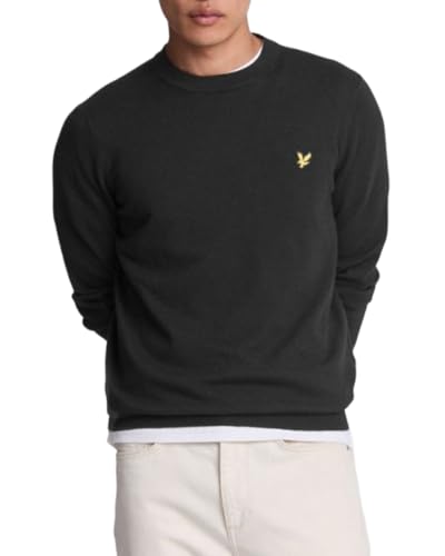 Lyle & Scott Strickpullover Herren Rundhals - Warmer Strickpulli aus Baumwolle und Wolle - Pullover Herren in klassischer Passform - Ideal als Basic im Frühling und Herbst - Schwarz - L für 42,05 EUR bei amazon.de Bild: Lyle & Scott Strickpullover Herren Rundhals - Warmer Strickpulli aus Baumwolle und Wolle - Pullover Herren in klassischer Passform - Ideal als Basic im Frühling und Herbst - Schwarz - L für 42,05 EUR bei amazon.de