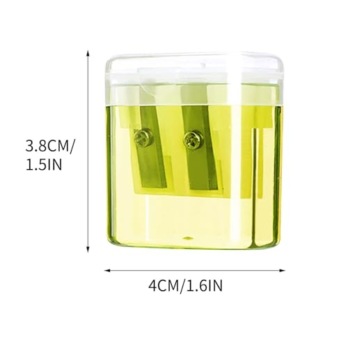 Taille-crayons compacts double perforation jaune avec structure plastique légère - 2
