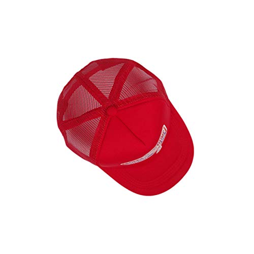 Hat Cap Red Adjustable Sunhat Baseball Cap Cotton Hat Cotton Mesh Cap Sun Hat (Adjustable, Red-Mesh) #TOP5