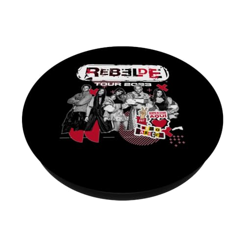 RBD Rebelde Tour 2023, Rebelde Concert. PopSockets Swappable PopGrip, Black - Image 2