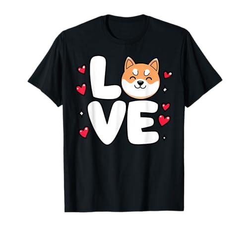 Akita Inu Love, lindo perro akita kawaii, mamá, niños, niñas y mujeres Camiseta
