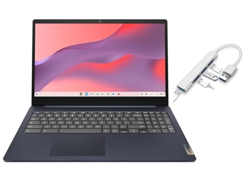 Lenovo IdeaPad 3i Chromebook Pantalla FHD de 15.6 pulgadas | Intel Celeron N4500 | Gráficos Intel UHD | HDMI | Azul abismo | 8 GB de RAM | SSD de 64 GB | Chrome OS | Paquete con concentrador USB 3.0
