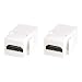 HDMI Keystone Coupler,VCE(2-PACK) HDMI Keystone Jack Insert,Gold Plated HDMI Female to Female Coupler Adapter-White