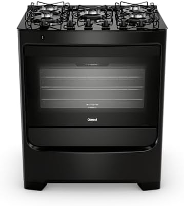 Fogão 5 bocas Consul mesa de vidro preto - CFS5VBE Bivolt