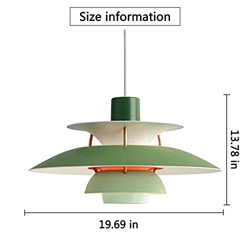 Nordic Hanging Lamp, Industrial Design Gradient Color Chandelier, Danish Aluminum Pendant Lights, Height Adjustable Metal Umbrella Restaurant Pendant Light #TOP1