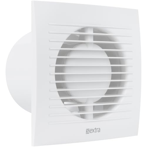 Vent Systems 100 mm Elektrischer Badlüfter - Wand-, Deckenmontage – Kunststoff Luft Abluftventilator – Klimagerät Lüfter für Haus - Bad,...