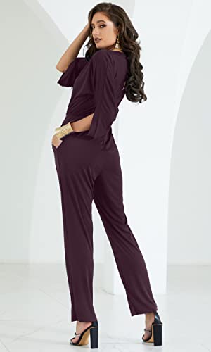 Image of KOH KOH Womens Short Sleeve Semi Formal Cocktail One Piece Jumpsuit Romper