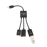 2.Micro Usb Para Teléfono Inteligente + 2 Puertos Usb 2.0 Hub + Fuente De Alimentación Micro Usb