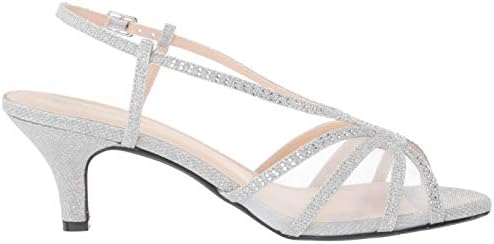 Touch Ups womens Clara Heeled Sandal, Silver, 8 Wide US | Image 5