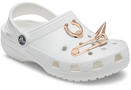 Image of Crocs Unisex-Adult Jibbitz Shoe Multi Pack, Bling Charms, Gold and Gold, 3 Pack