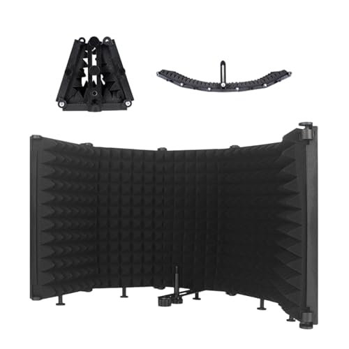 Panel acústico portátil de 5 lados para estudio de grabación, equipo de audio profesional, herramienta de reducción de ruido Panel acústico portátil de 5 lados para estudio de grabación, equipo de audio profesional, herramienta de reducción de ruido