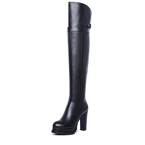 Bottes en cuir imperméable pour femme : finis les pieds mouillés et froids avec le talon épais