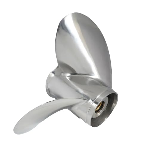 Image of Boat Left 15 1 /2 * 17 Stainless Steel Propeller for Y 150-300HP Marine Engine Part 6K1-45970-01-98 3 Blade 15 Spline