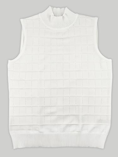 Image of INKOFF Sleeveless Mock Neck Turtleneck Knit Tops Women Dressy Casual Sweater Vest Business Work Tank