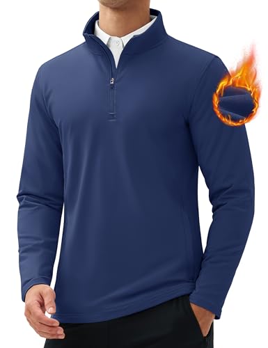 MAGCOMSEN 1/4 Zip Pullover Mens Quarter Zip Golf Jacket Fleece Lined Sweatshirt with Pockets Spring...