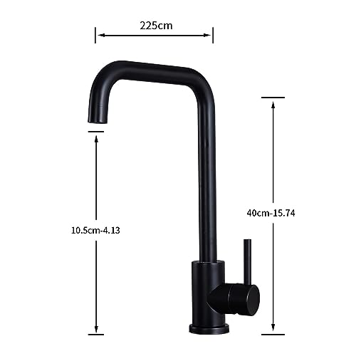 Robinet de cuisine noir mitigeur laiton eau chaude froide - 8
