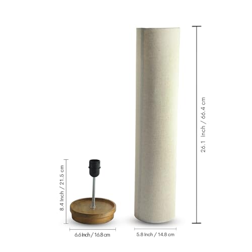 Image of ExclusiveLane 'Ember Tower' Decorative Corner Floor Lamp for Living Room Decoration and Bedroom Home Decor Standing Lamps in Mango Wood (70 Cm, Without Bulb, Handcrafted) | Led