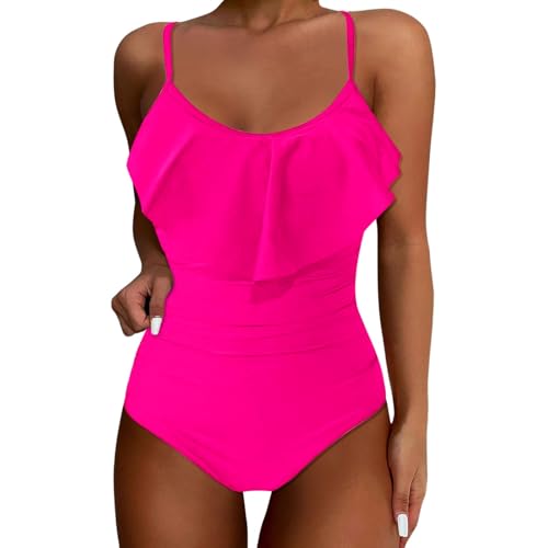 Traje De Baño Una Pieza Escote V Profundo Correas Ajustables Bañador Natacion Piscina Bañador con Relleno Y Fruncido Delantero Team Bride Escote Profundo Correas Espaguetis Cuello En U