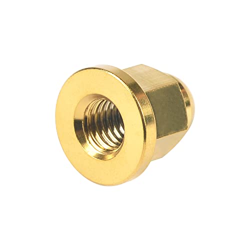 Image of Titanium M6 M8 M10 Dome Head Acorn Nuts for Bicycle Motorcycle Exhaust Pipe Car Pack of 6 (M8, Gold)