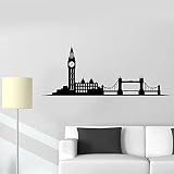 Bâtiment Stickers Muraux Big Ben London Street Angleterre Royaume-Uni Vinyle Fenêtre Autocollants Moderne Décor À La Maison stickers muraux A8 57x24 cm