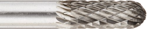 Image of Drill America SC-1 Carbide Burr /Rotary File Cylindrical Radius-End Double Cut for Die Grinder 1 /4 inch Dia. x 5 /8 inch Cut Length with 1 /4 inch Shank and 2 inch Overall Length, DUL Series