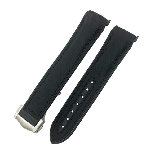 19 20 21 22mm o[U[XgbvAIK V[}X^[V[Y EHb` 300m ΉAVRiC X|[cXgbv(Black black nylon,22mm,Rose buckle)