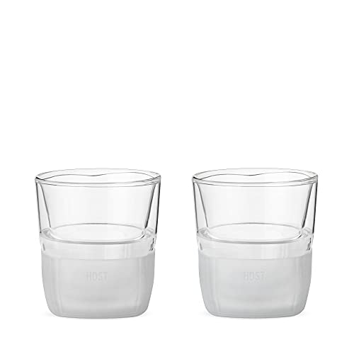 Host Freeze Whiskey Glasses, Cocktail Glass For Old Fashioned, Whiskey, Bourbon, And Scotch, Frozen Drinking Glasses, Double Walled Insulated Cocktail Tumblers, Set Of 2 #TOP7