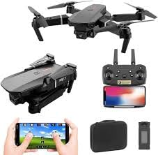 Drone Camera Remote Control For Kids Quadcopter With Gesture Selfie, Flips Bounce Mode, App One Key Headless Mode (Multicolor) Model (988) (Dual camera)