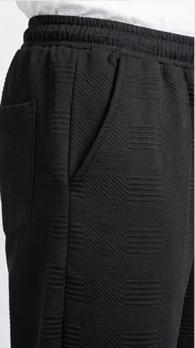 Image of DA BLUE Premium Textured Baggy Jogger for Men | Relaxed Fit Casual Track Pants | Soft Stretch Lounge Wear Bottom