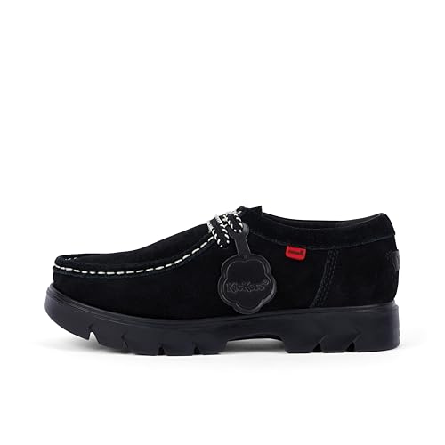 Kickers Lennon WallDerby pour femme : derby classique en cuir noir de qualite supérieure
